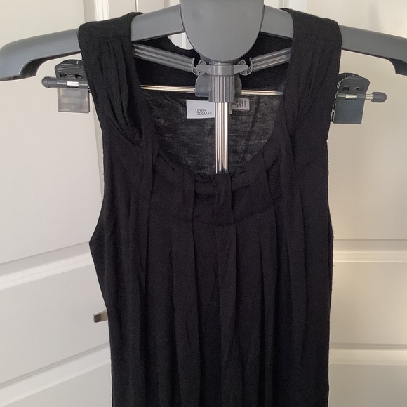 Linea Domani, sz 8, black, sleeveless, dress up/down,Unique neckline, never worn - Picture 8 of 8